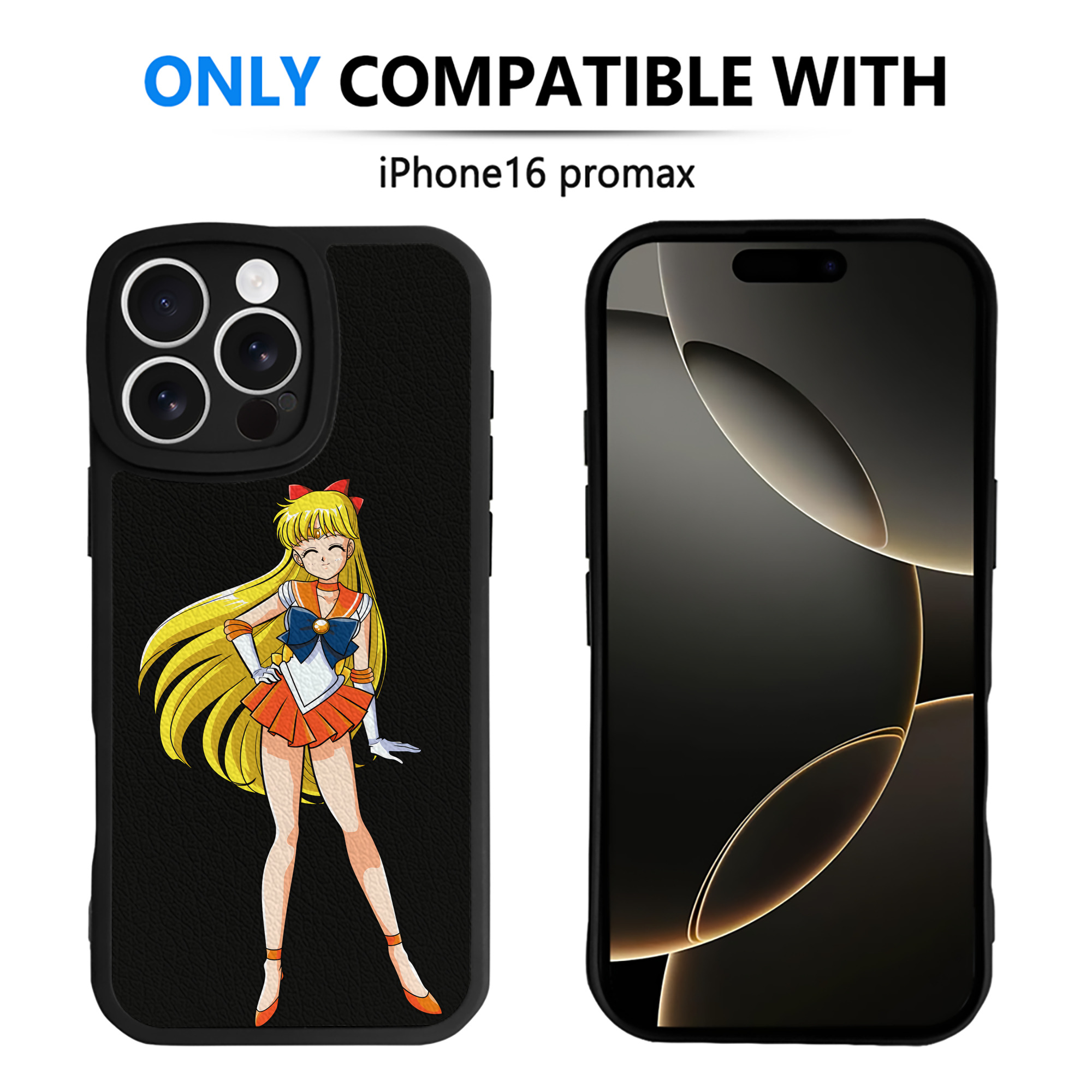 （画像用） 美少女戦士セーラームーン 愛野 美奈子 あいの みなこ Sailor Moon Aino Minako 【iPhone 16シリーズ対応】シリコンスマホケース（レザー調） 材質：シリコン